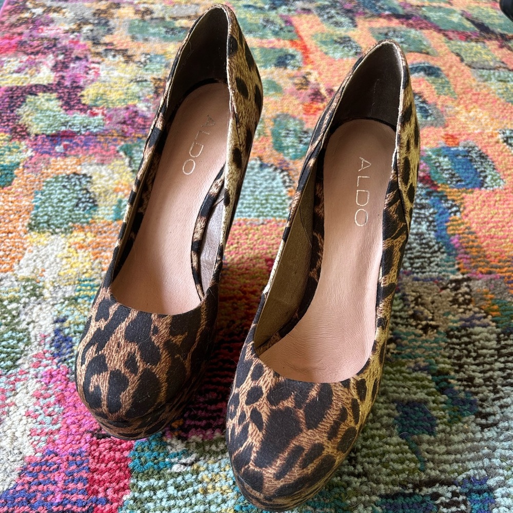Aldo’s leopard print heels size 7
